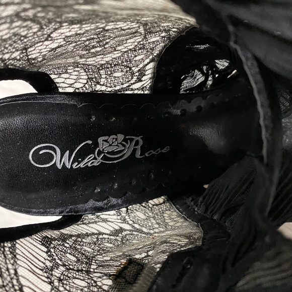 Black Lace Wild Rose.Black Lace Sexy Heels - Picture 3 of 9